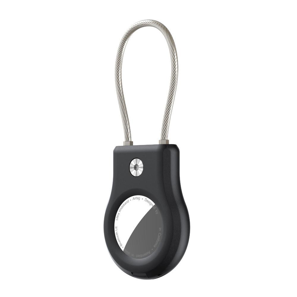 HdoorLink For Apple AirTag Tracker GPS Locator Keychain Protector Cover Safety Lock Protective Case Anti Lost Secure Holder For AirTags