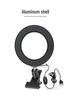 4" Aluminum Shell 5-Color Temperature Clip-On Beauty Ring Light for Video Conferencing and Live Broadcasts