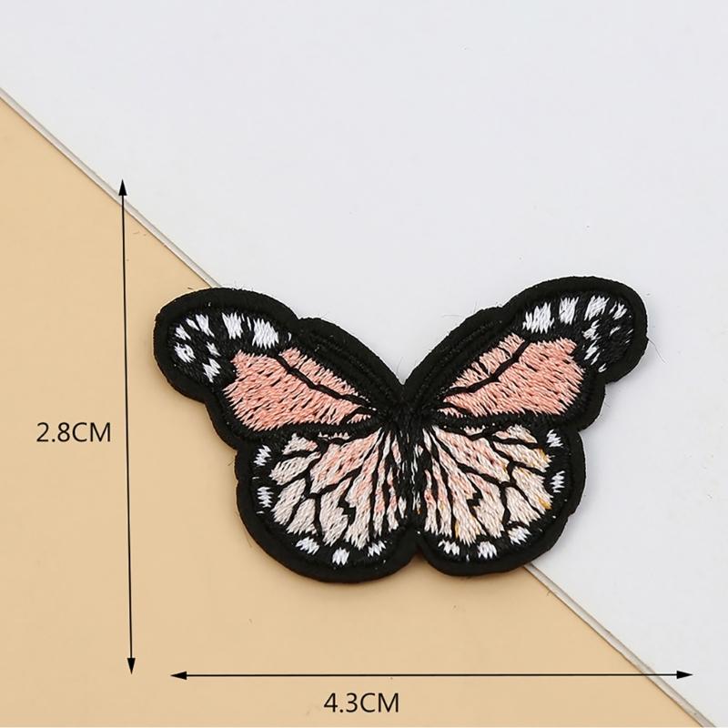 Pack Of 10 Embroidered Butterfly Iron on Patches Embroidered Fabric Patches Sew on Repair Patches For Clothing Jackets