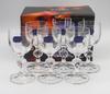 Bohemian Glass "Claudia" Liqueur and Chilled Sake Glasses, Set of 6, 40149-50-6, Dishwasher Safe, Crystallex