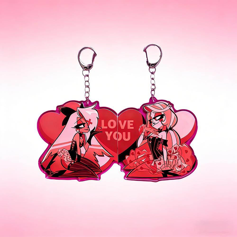 Hazbin Hotel Acrylic Keychains Party Gift For Guest Couples Bag Backpack Bag Pendant Ornament Decoration Party Favor Baby Shower