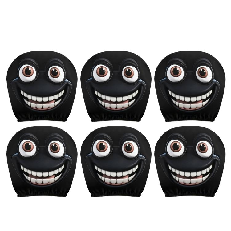Playful Frogs Car Headrest Covers Easy Install Polyester Fabric Creative Frogs Car Decors Vehicle Interior Protection