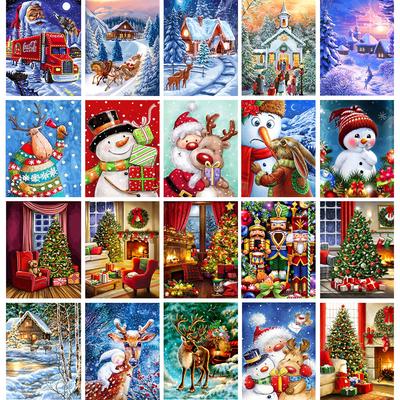 Diamant schilderij Kerstsneeuwman kruissteek nieuwe collectie 5D DIY diamant borduurwerk mozaïek cartoon ambachtelijke vakantie decoraties