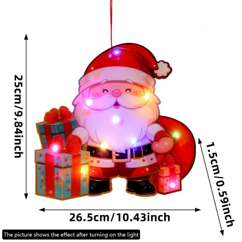 2025 Christmas Luminous Door Hanging Decorations Christmas Home Diy Decorations Scene Layout Decorations