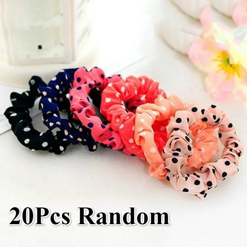 20 Pcs/Lots Sweet Girls Hair Band Ponytail Girl Accessoires Elastic Hair Bands Beautiful and generous Perfect for Every Occasion