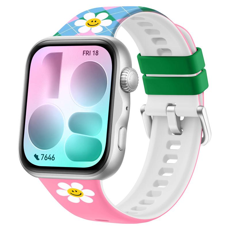 Compatible with Huawei Fit4 Watch, Micro-textured Silicone Strap, Same Style As Original HUAWEI FIT3 Strap.