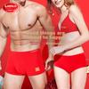 Langsha Men's Underwear, Qiji Red "Xi" Character Design, Pure Cotton Wedding Socks, Horse Year Mid-Calf Socks for Couples