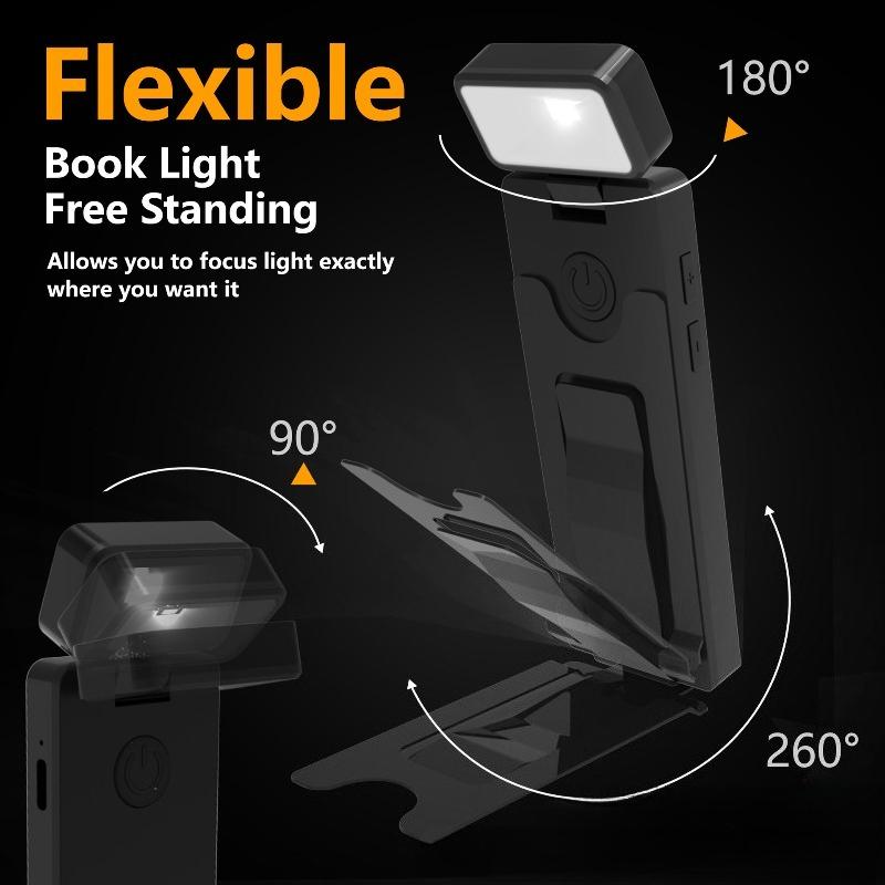 USB Rechargeable Clip on LED Reading Light Portable Mini Book Light Eye Caring for Kids Students Bedroom Reading Night Lamp