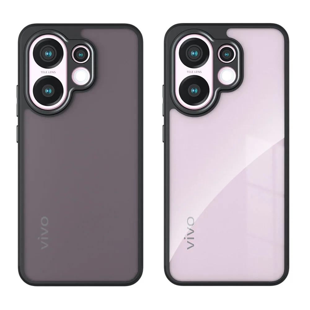 Matte Acryl PC+TPU Hülle für VIVO X200 FE X200FE Luxus Stoßfest Schützen Transparent Hart Bumper Cover für VIVO S30 Pro Mini