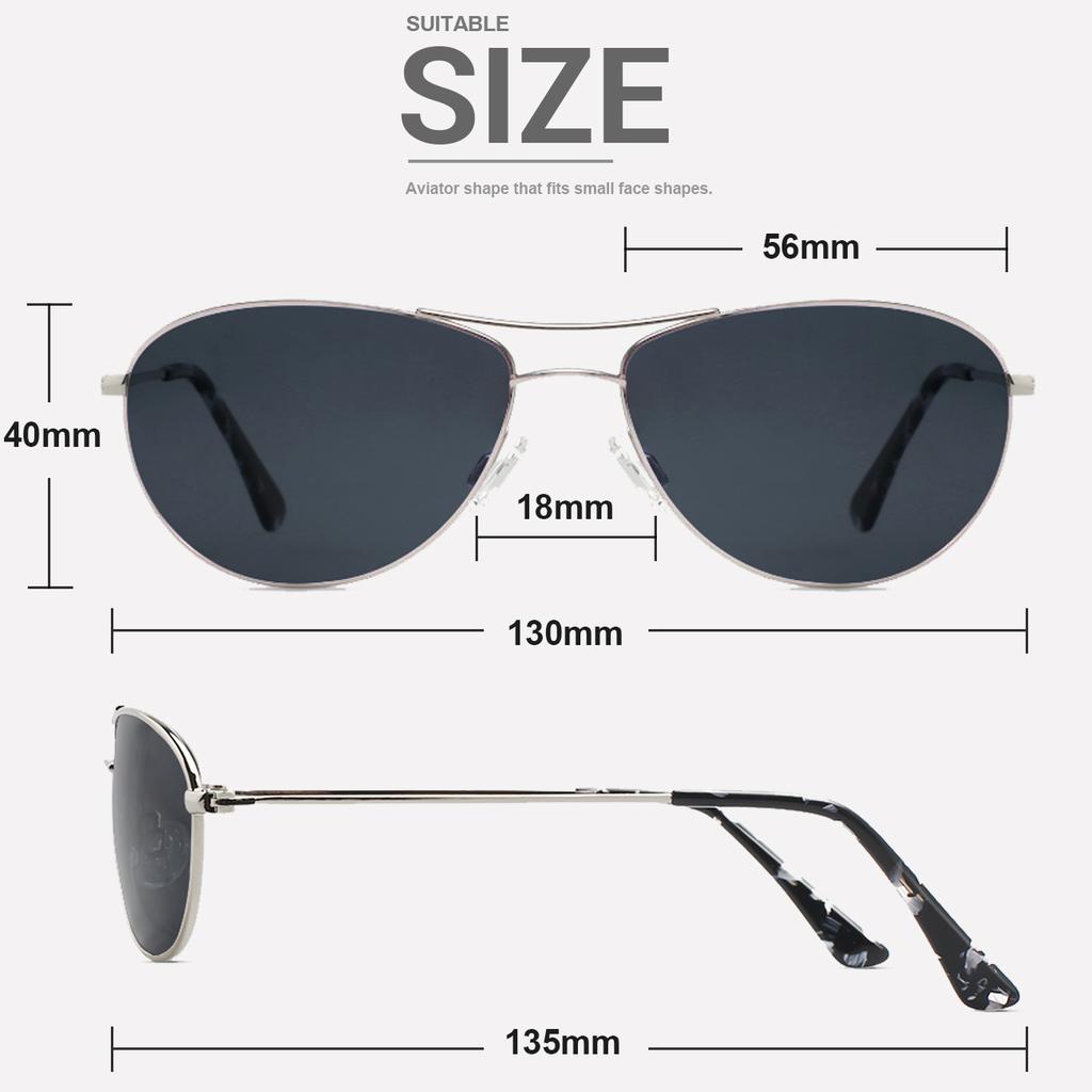 MAXJULI Baby Sea Aviator Sunglasses for Small to Medium Face 8017