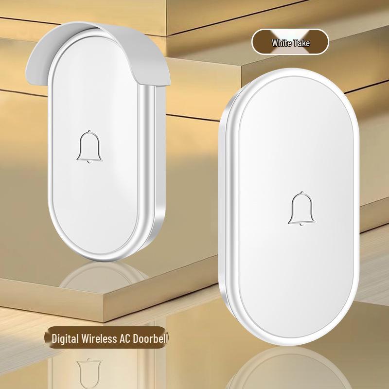 Smart Wireless Doorbell with Waterproof Button, 5 Volume Levels, 60 Tunes, and AC Power Black
