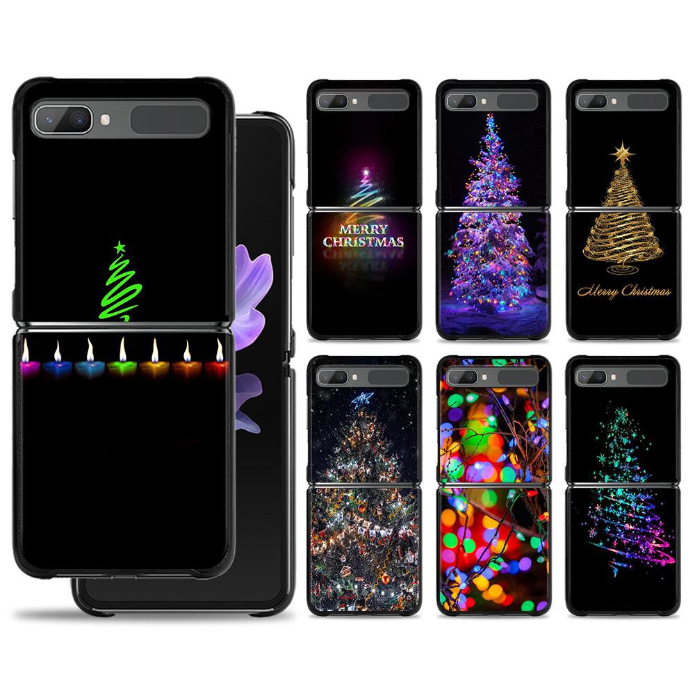 

Phone Shell For Samsung Galaxy Z Flip3 5G Z Flip 4 Cover for Galaxy Z Flip Hard PC Capa Case Christmas Tree Colour Candle Light