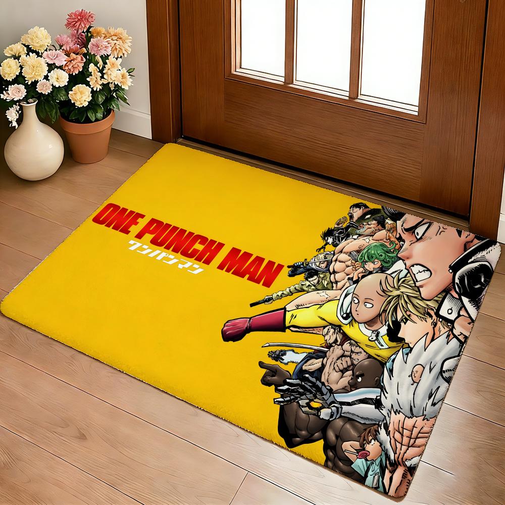 Anime Hot O-One-Punch Man Floor Mat Cozy Flannel Soft Thick Non-Slip Mat For Living Room Bedroom Kitchen Decor Rugs