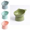 High-legged Cat Bowl Nordic Style Cartoon Neck-guard Anti-overflow Plastic Elevated Prevent Cervical Disease Pet Bowl