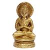 Pure Brass Meditating Gautam Buddha Idol, Buddha Statue, Gold - 3.5 Inch