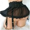 Women's Lace Skirt Garter Mesh Lingerie Underwear with High Waist All Sizes