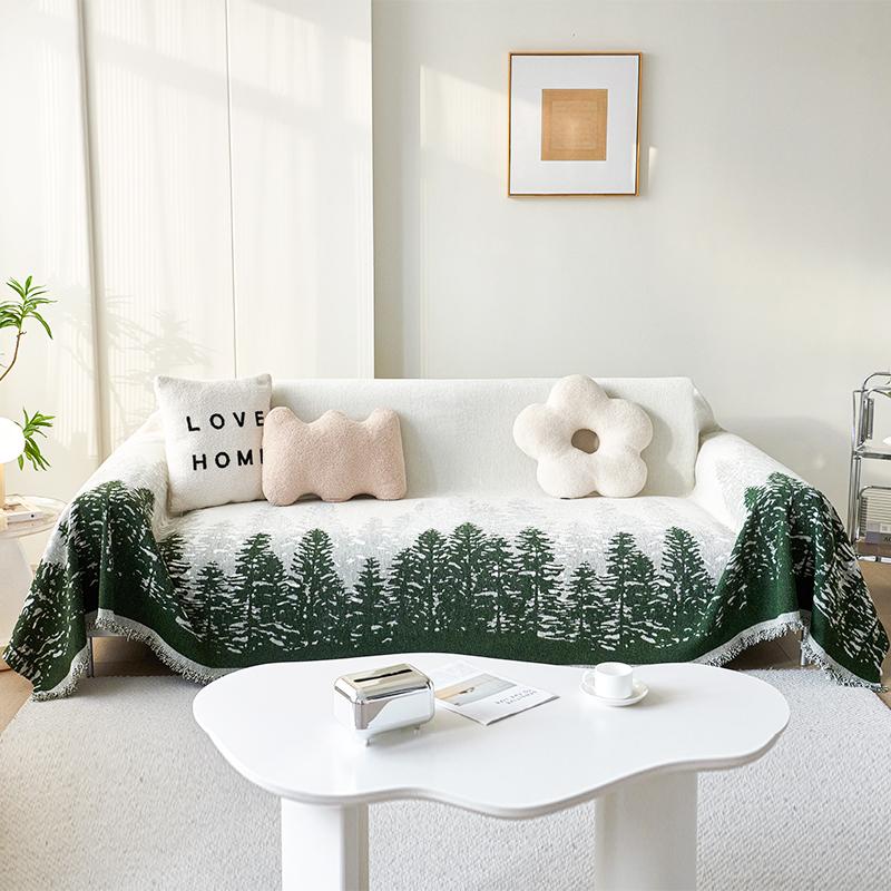 1pc Sofa Cover, Universal Sofa Slipcover For All Seasons, Non-slip Sofa Cover Blanket, Sofa Cushion Protective Cover, Suitable F