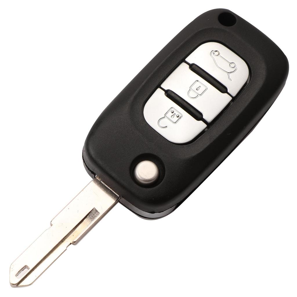 Renault 3-Button Folding Remote Key Shell - Smart Replacement (No Logo)