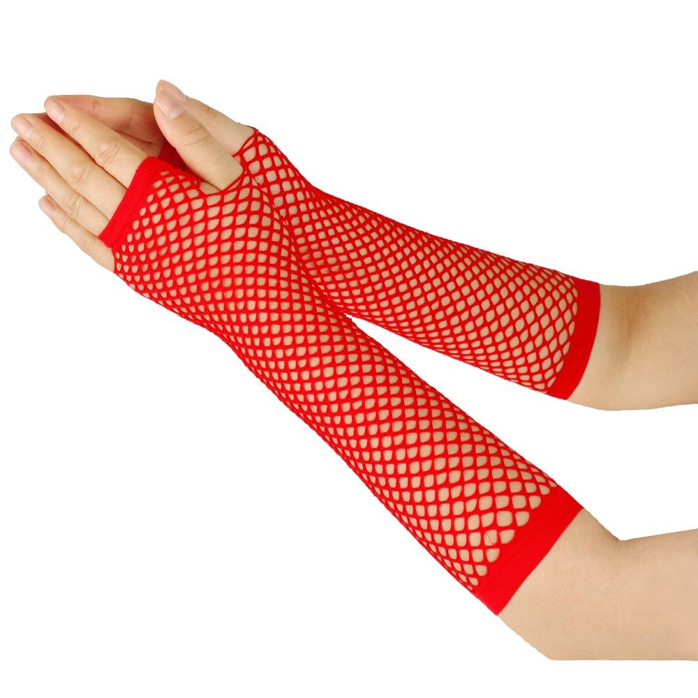 Stretch Fingerless Gloves Half Finger Girl's Long Gloves Arm Warmer Gloves Nightclub Party