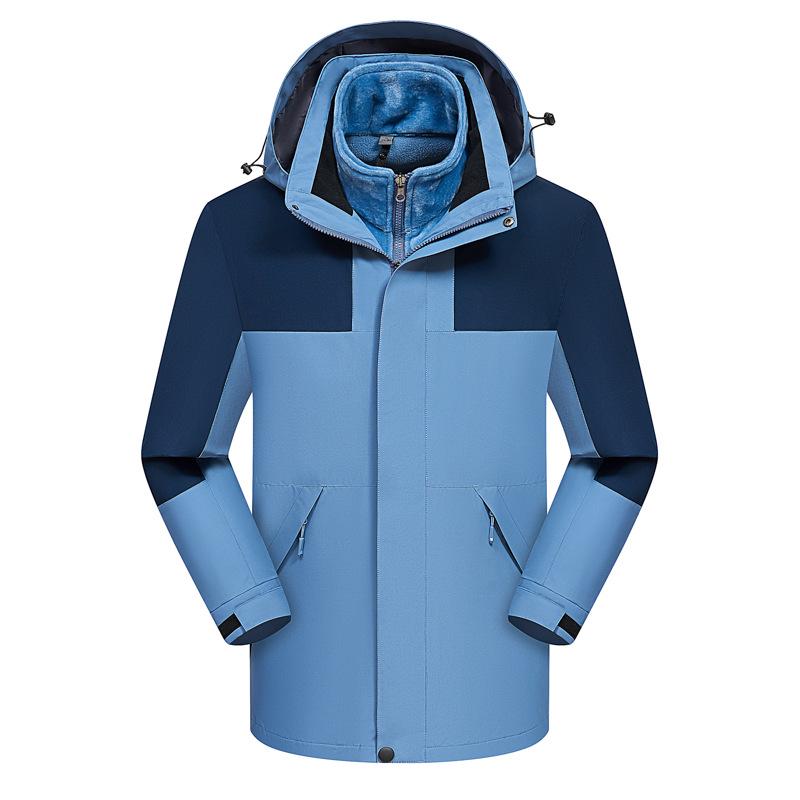 Unisex Wasserdichte Sturm-Kapuzenjacke mit gesticktem Logo für Herbst/Winter