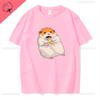 Hamster with A Mouth Full of Food Graphic T Shirts Women Kawaii Funny Cartoon Tshirt Casual High Quality Cotton Unisex Shortsleev