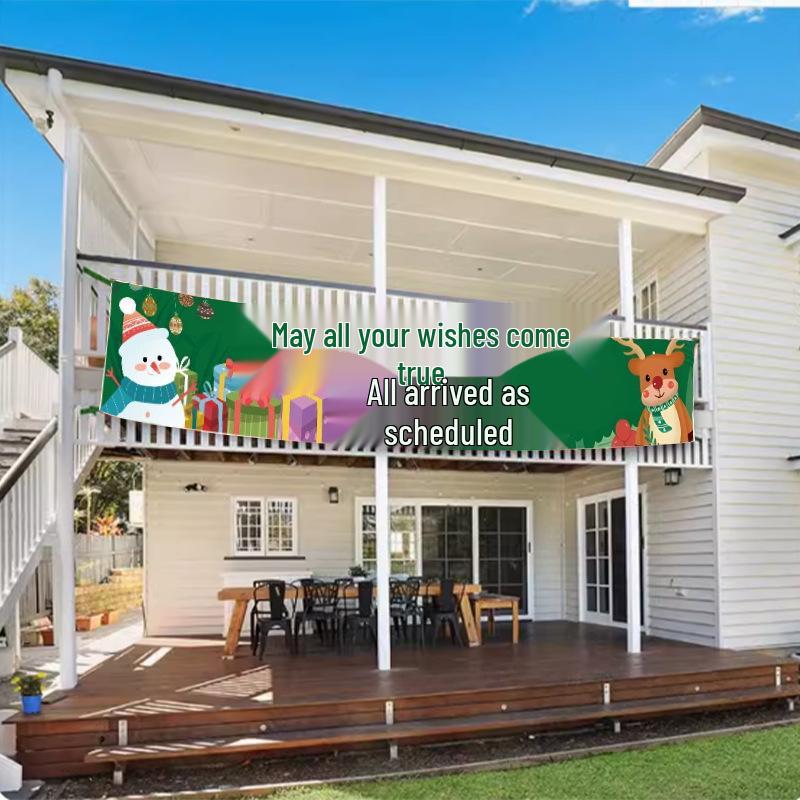 Merry Christmas Banner: Holiday Store Decoration