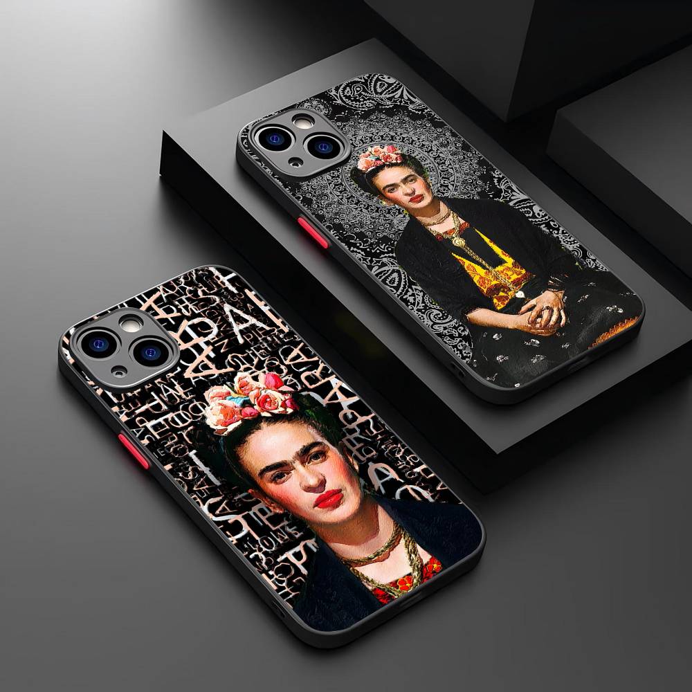 -Fashion F-Frida K-KahlosS Phone Case for iPhone 16 15 14 11 12 13 Pro Max X XS Translucent Matte Cover