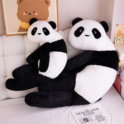 Giant Panda Throw Pillow Plush Toy Doll Black and White Panda Doll Girl Soothing Rag Doll Birthday Gift