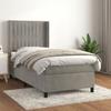 Maison Exclusive - Rete a doghe per letto e materasso Grigio chiaro 90x190 cm Velluto