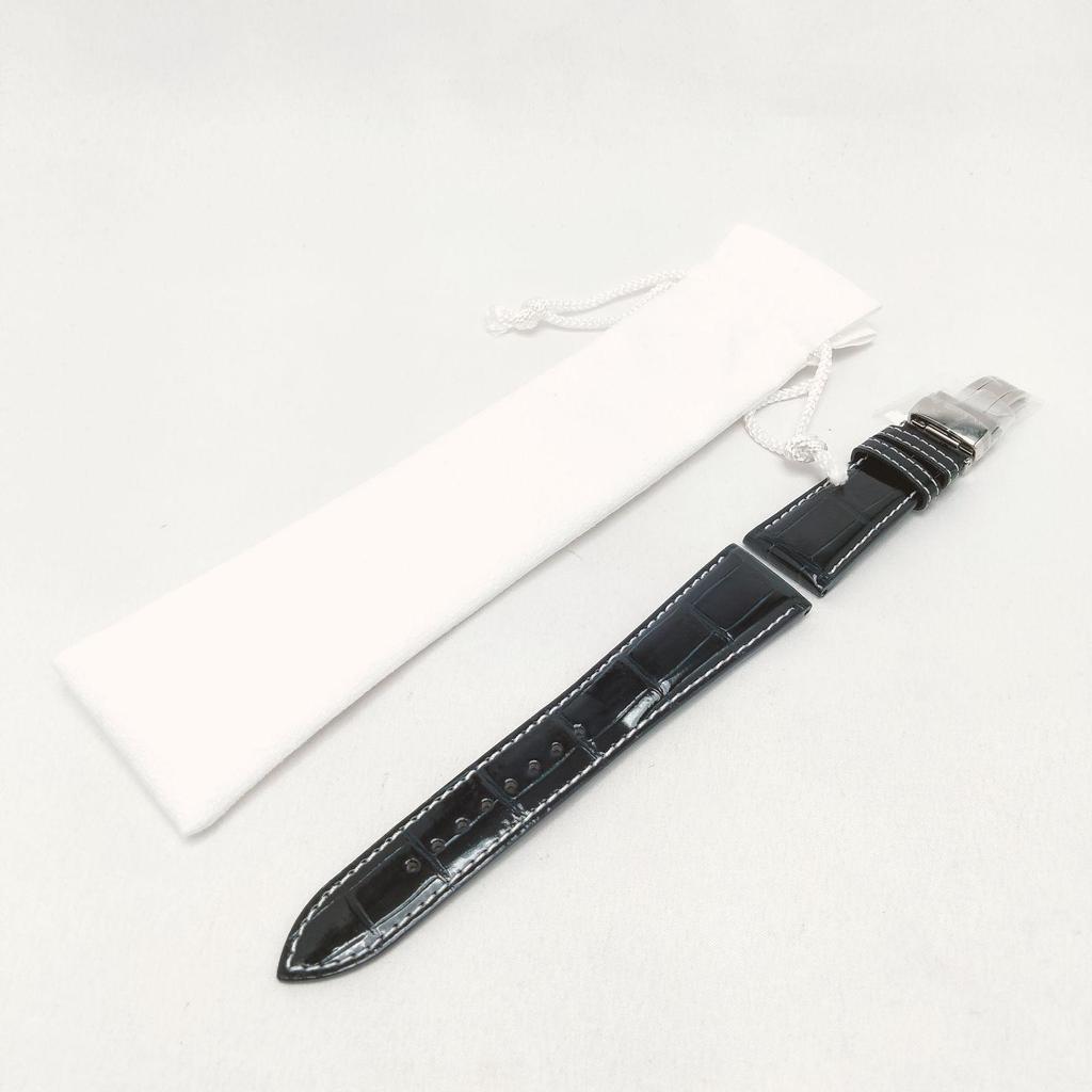 Used Grand Seiko Grand Seiko Leather Belt Replacement Belt Dark Navy with Deployant Clasp Watch Strap
