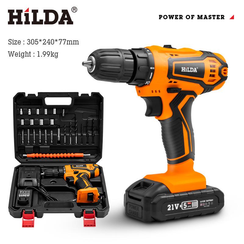 Hilda Multifunction Rechargeable Lithium Electric Drill & Screwdriver