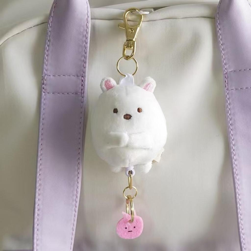Sumikkogurashi Plush Keychain Cute Penguin Bag Pendant Kawaii Fried Shrimp Soft Stuffed Animal Accessories For Birthday Gift