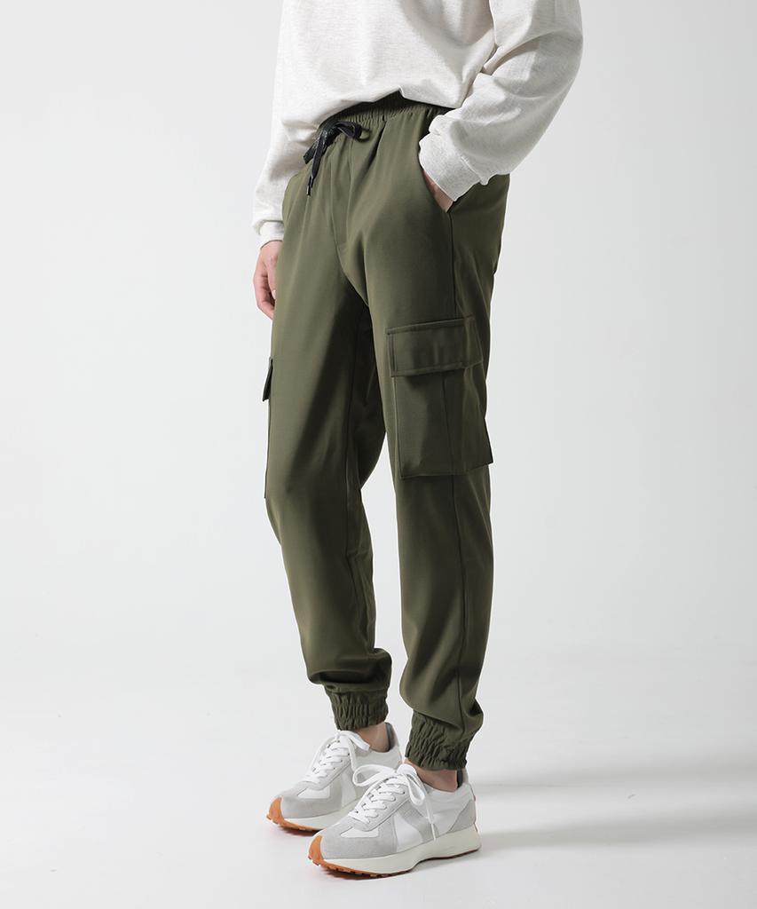 Jikeulib Elastic Cargo Pocket Jogger Pants