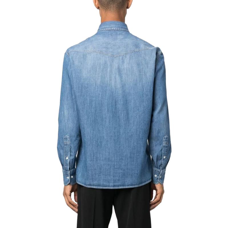 Brunello Cucinelli Shirt Men's Blue MH1924008CCF66
