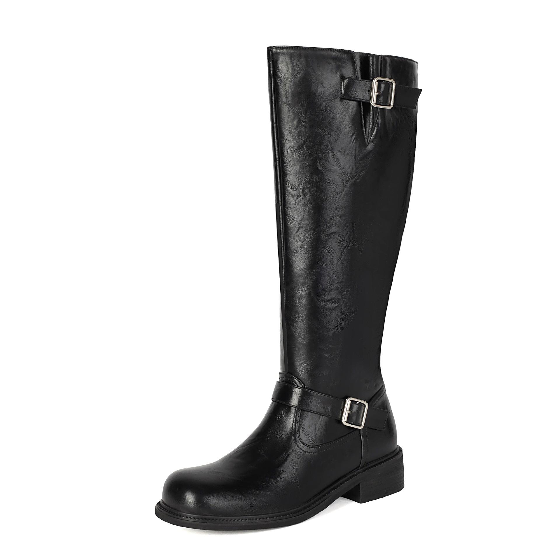Women`S Boots Round Head Big Tube