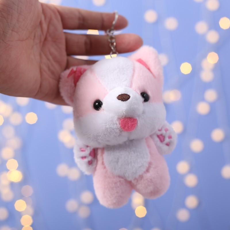 New Small Dog Plush Toy Doll Pendant Bag Hanging Decoration Keychain Throw Gift