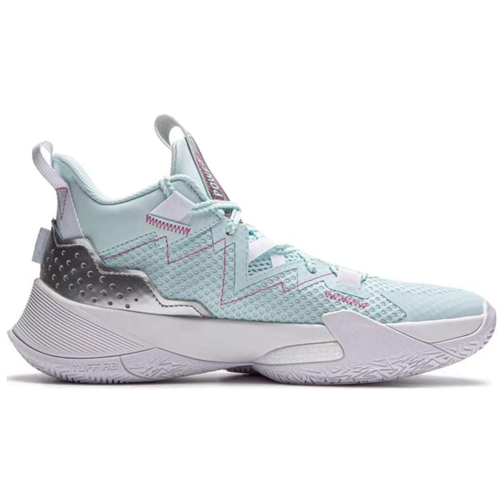 Li Ning Air Raid Comfortable Trendy Non-Slip Breathable Low-Top Basketball Shoes Men Sneakers Blue Green ABPU055-3