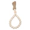 Light Brown Farmhouse Wooden Bead Strand Hanging Tassel Bead Ornament  Tray Tabletop Bead Layout