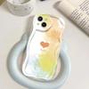 Colorful Little Heart Applies To iPhone17promax Mobile Phone Case Apple 16 Cream Wave 14/13 Soft Case 15