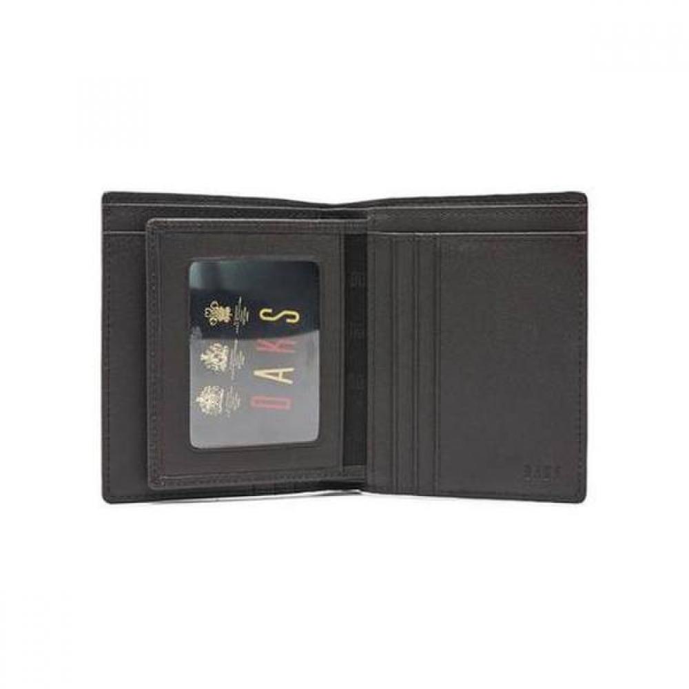 Daks Brown Dd Plate Logo Matte Leather Wallet Dbwa9f367