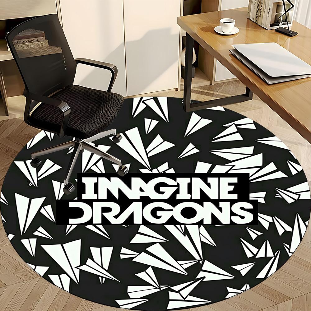 1pc Imagine DragonsChair Carpet for Office, Non-slip, Soft and Durable Office Rug for Interior Decoration, Perfect for Office yy250925101