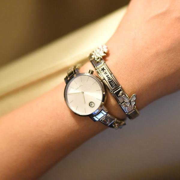 Nomineisyeon Watch Paris Classic Cubic Lady (White Mother Of Pearl) 076033/008