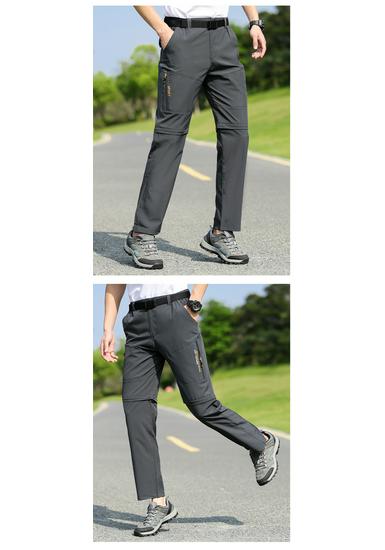 Herren Quick-Dry Stretch Outdoor Wanderhose - Atmungsaktiv, Leicht, Abnehmbar für Sommerabenteuer