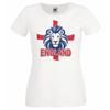 Unisexs St George English Lion St Georges Day England Flag Lady Fit White TShirt