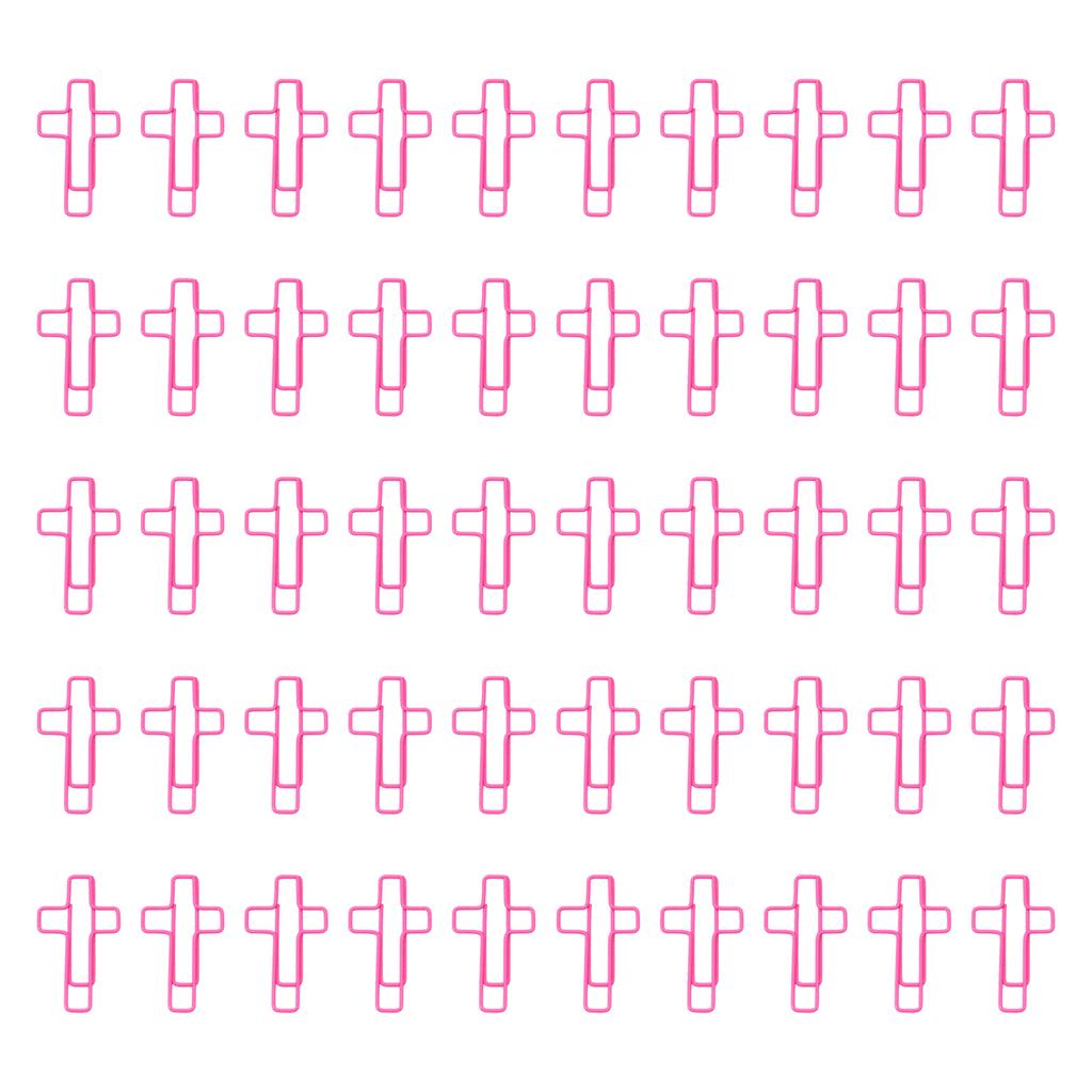 50 Pcs Crosses Shaped Paper Clips Metal Paperclips Bookmarks Office Clips Planner Clips Office Supplies for Student