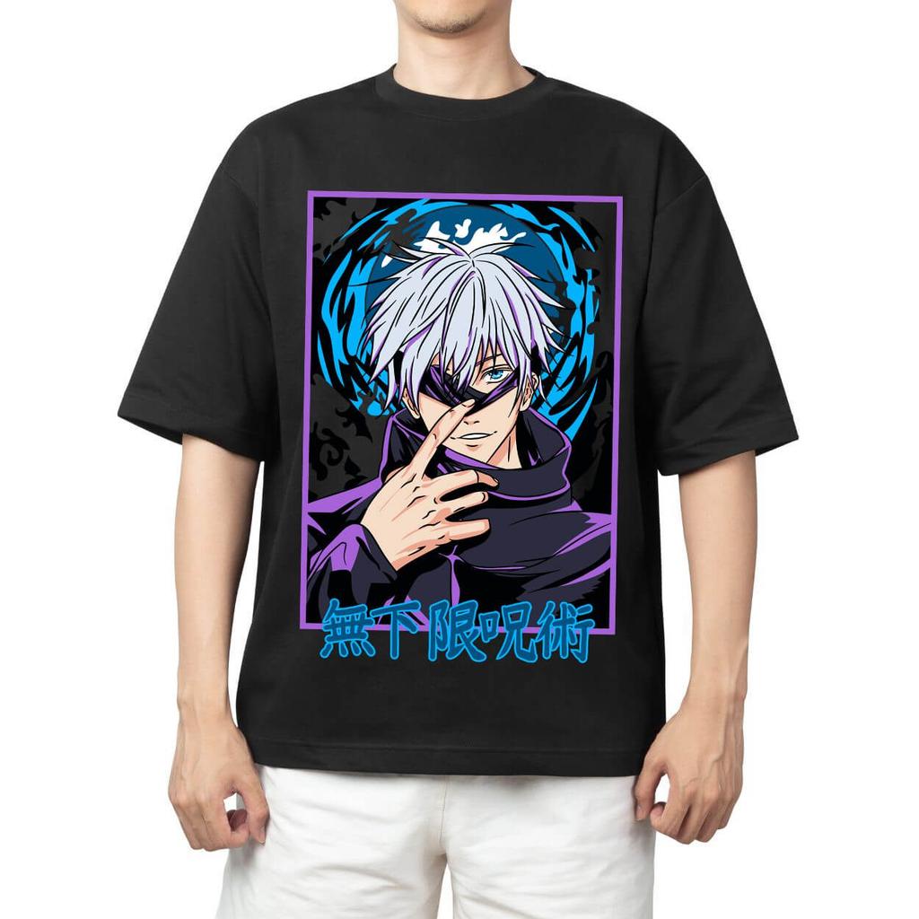 Jujutsu Kaisen Megumi Fushiguro Divine Dog Anime Print T Shirt Men 2026 Summer Casual Streetwear Oversized Cotton Tees Japanese