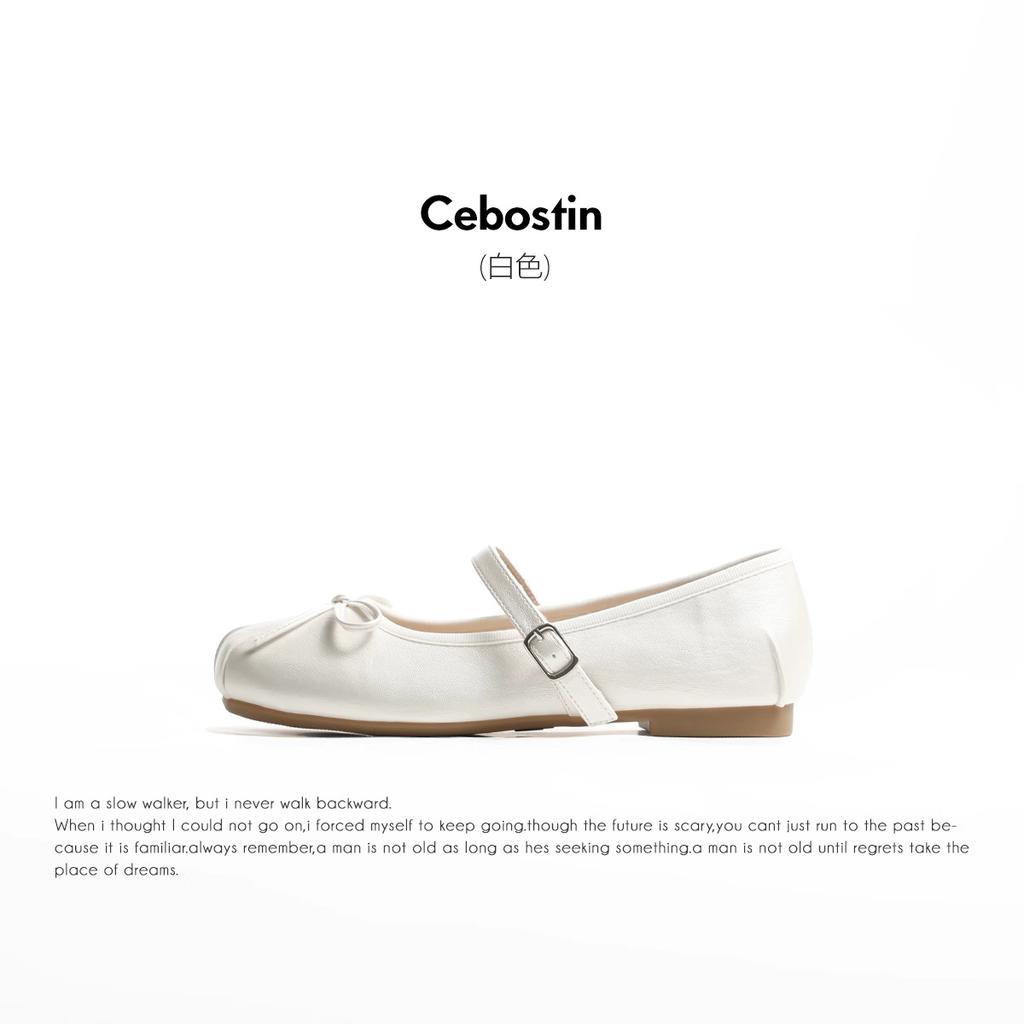 Inner height increase Ruoji one-word belt Mary Jane small leather shoes women's 2025 new summer square head pleated bow versatile single shoes