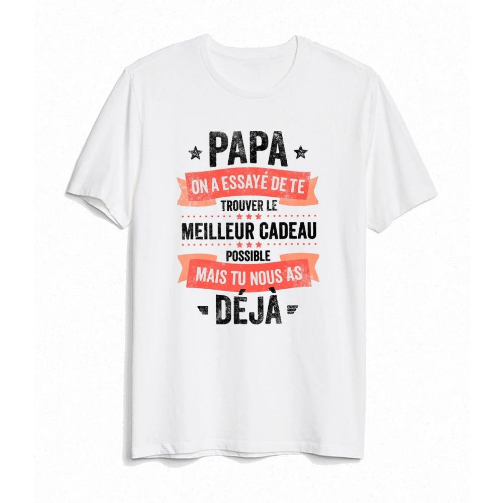 We Tried To Give You The Best Gift Letter Print Dad T-shirt Summer Short Sleeve Man's Tees Top The Best Father's Gift To Daddy