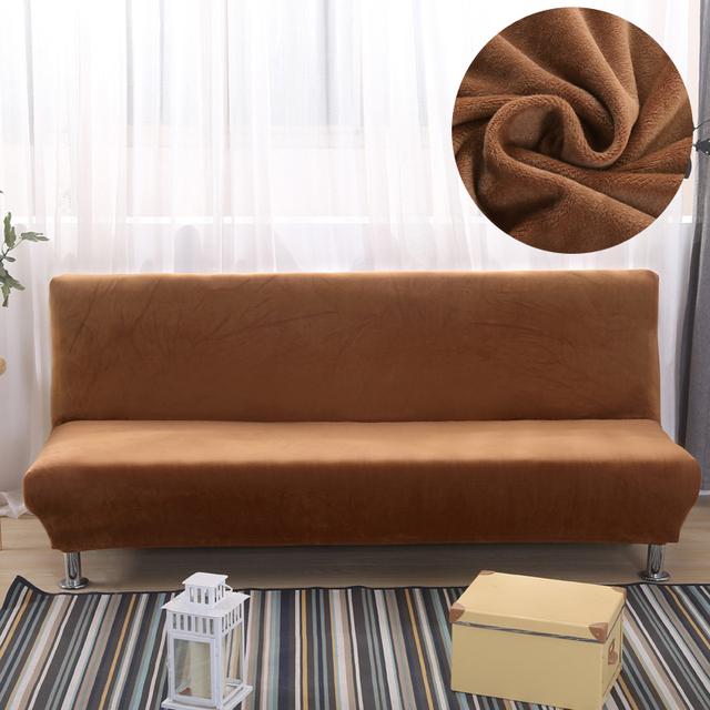 

Зимний плюшевый чехол для дивана-кровати, бархатный толстый чехол «все включено», чехол для дивана-футона без подлокотника, чехол для дивана, Capa De Sofa L (185-210cm) верблюд