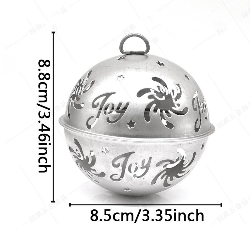 WTEMPO Silver Jingle Bells for Crafts Christmas Tree Large Hanging Bell Pendents Christmas Craft Bells Ideal for DIY Festival Home Decorations